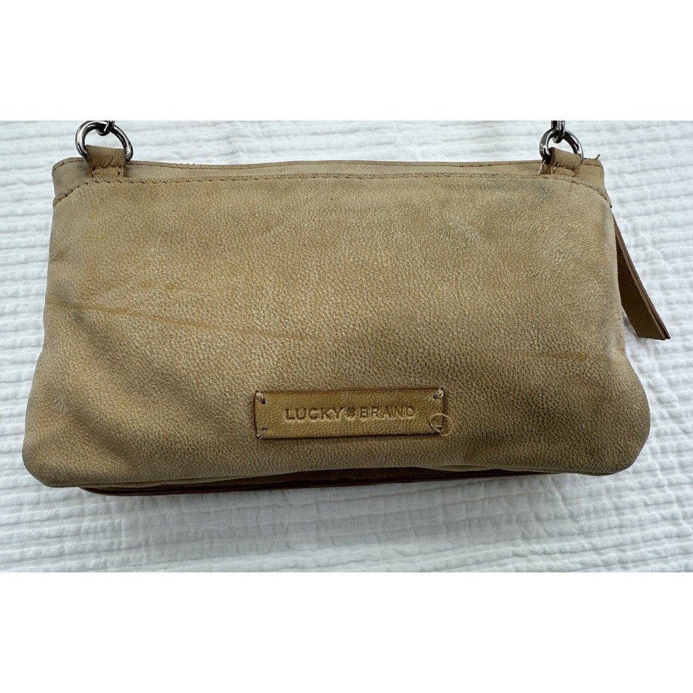 Lucky Brand‎ Western Style Convertible Crossbody Leather Wallet Bag Purse